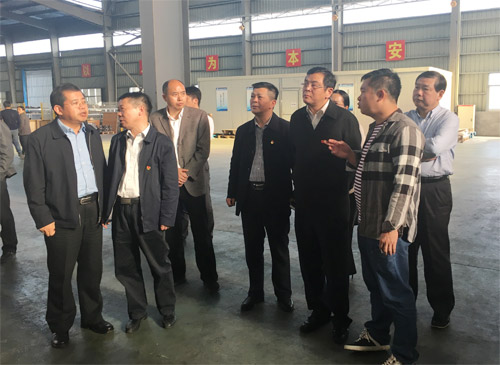 Provincial Labor Office and Ping Mine leaders visited Gaoqiang to inspect the work in December 2017