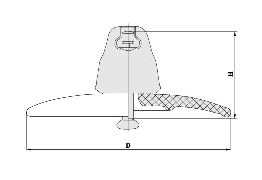 Aerodynamic Suspension Porcelain Insulator