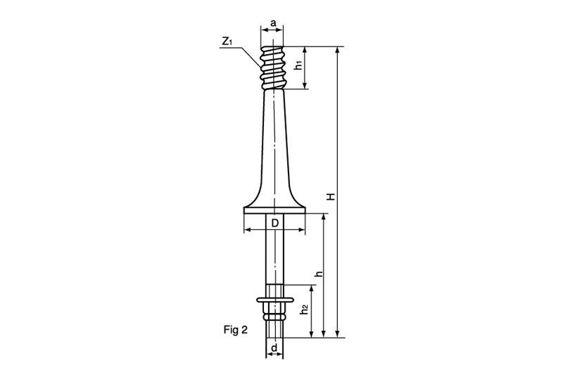 SPINDLES (for use with pin type Insulators)