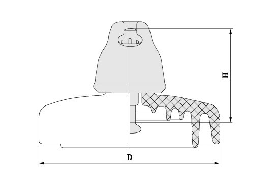 D.C. Disc Suspension Porcelain Insulator (Anti-pollution type)